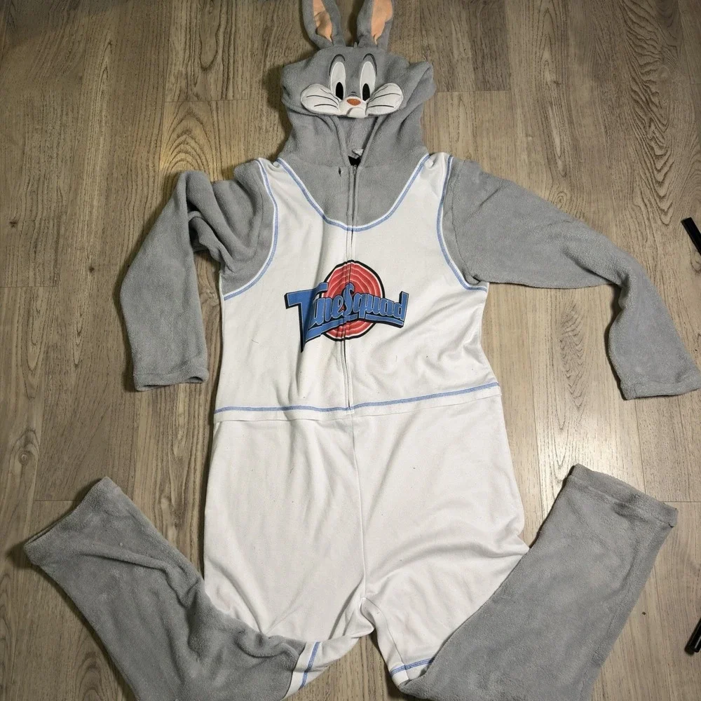 Bugs Bunny Costume Tune Squad Space Jam Basketball One Piece Cosplay XL